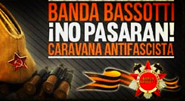 Banner der antifaschistischen Karawane von Banda Bassotti